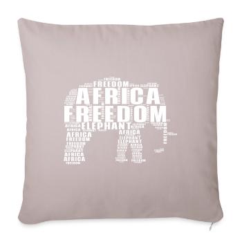 Famille Eléphant Mama Baby Africa - Coussin et housse de 45 x 45 cm - taupe clair - Devant