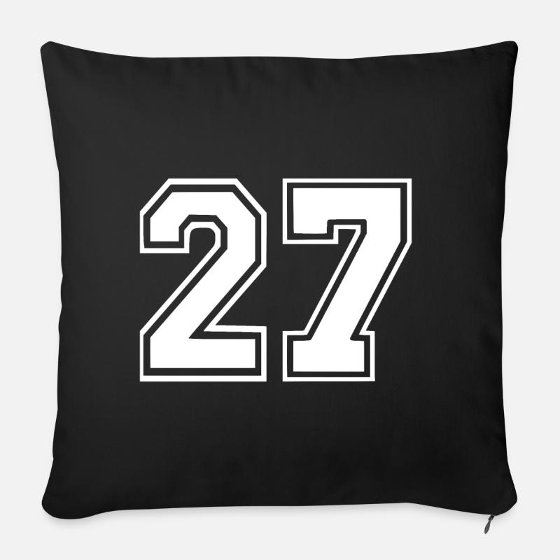 27 - Sofakissen mit Füllung 45 x 45 cm - Schwarz