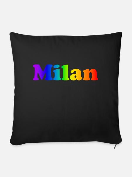 Milan - Sofakissen mit Füllung 45 x 45 cm - Schwarz