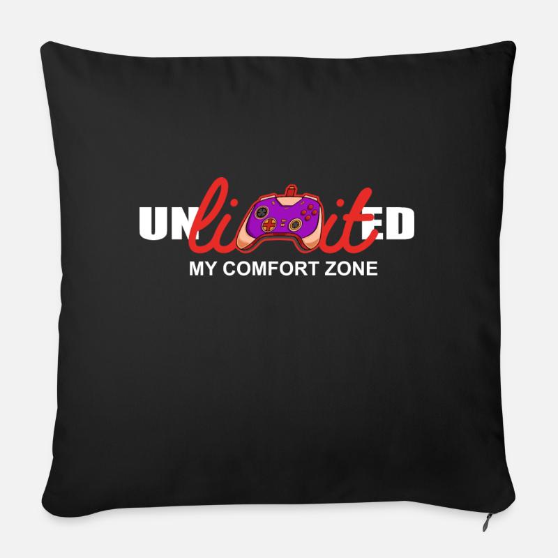 non chaumé - Coussin et housse de 45 x 45 cm - noir