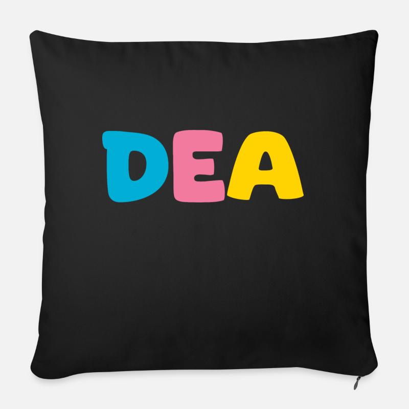 Name - Dea - Sofakissen mit Füllung 45 x 45 cm - Schwarz