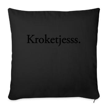 croquettesss - Sofa pillow with filling 45cm x 45cm - black - Front