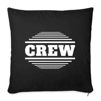 CREW - Sofa pillow with filling 45cm x 45cm - black - Front