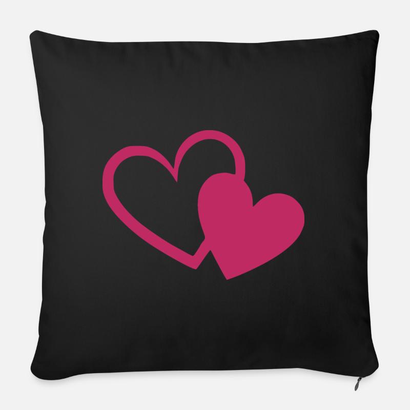 Valentinstag Herz rot Geschenk Valentinstag - Sofakissen mit Füllung 45 x 45 cm - Schwarz
