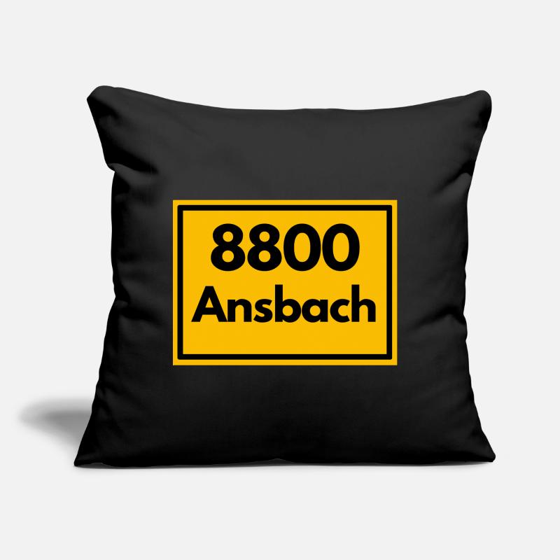 ANCIEN CODE POSTAL RETRO 8800 ANSBACH FRANKEN Coussin et housse de 45 x 45 cm
