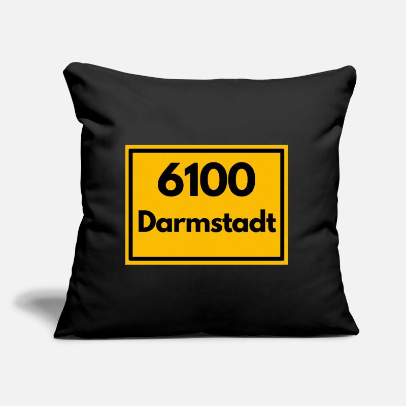 OLD POSTCODE POSTCODE RETRO 6100 DARMSTADT HESSEN Sofa pillow with filling 45cm x 45cm