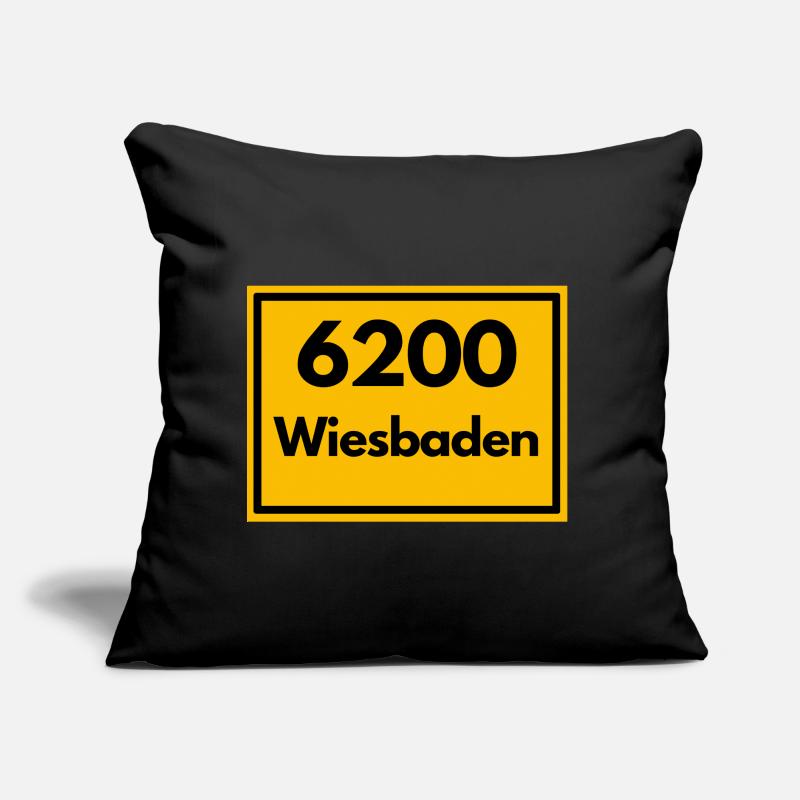 OLD POSTCODE POSTCODE RETRO 6200 WIESBADEN Sofa pillow with filling 45cm x 45cm