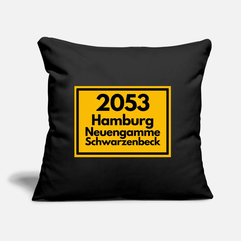 OLD POSTCODE POSTCODE 2053 HAMBURG NEUENGAMME ELBE Sofa pillow with filling 45cm x 45cm
