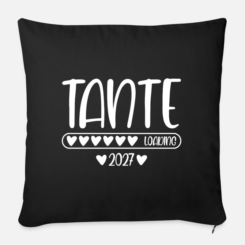 Caricamento zia 2027 - Cuscino da divano 45 x 45 cm con riempimento - nero