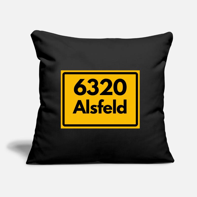 OLD POSTCODE POSTCODE RETRO 6320 ALSFELD – RATHAUS Sofa pillow with filling 45cm x 45cm