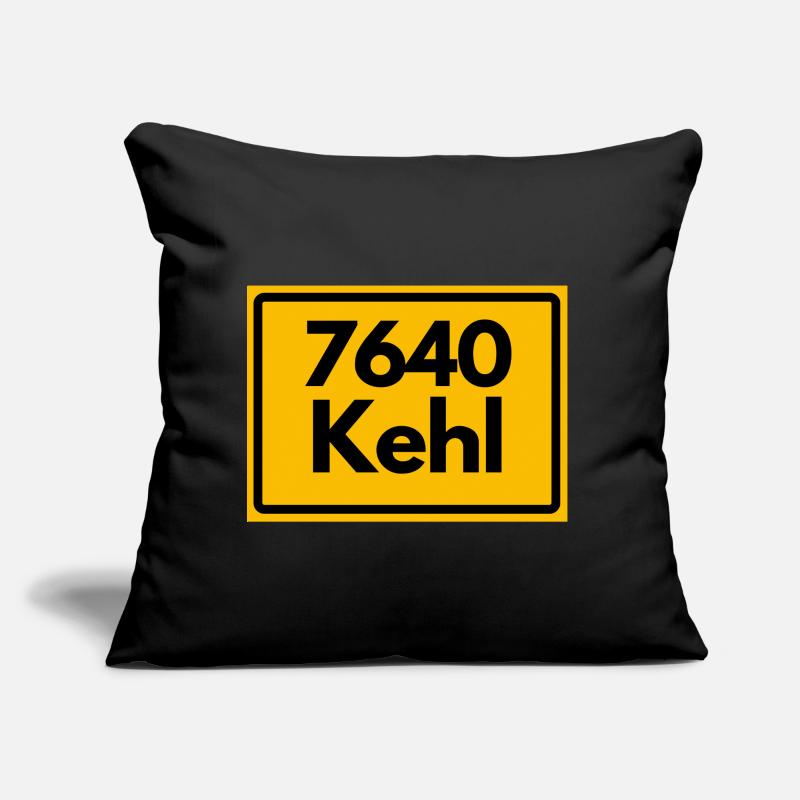 OLD POSTCODE RETRO 7640 KEHL HEIMATSTOLZ Sofa pillow with filling 45cm x 45cm