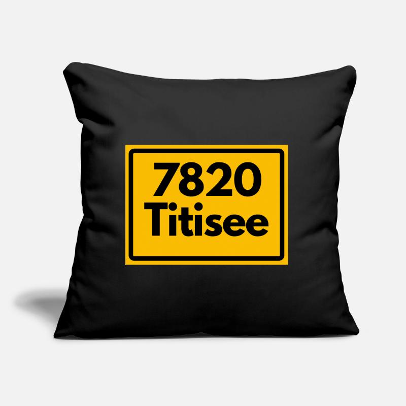 OLD POSTCODE POSTCODE RETRO 7820 TITISEE HEIMAT Sofa pillow with filling 45cm x 45cm
