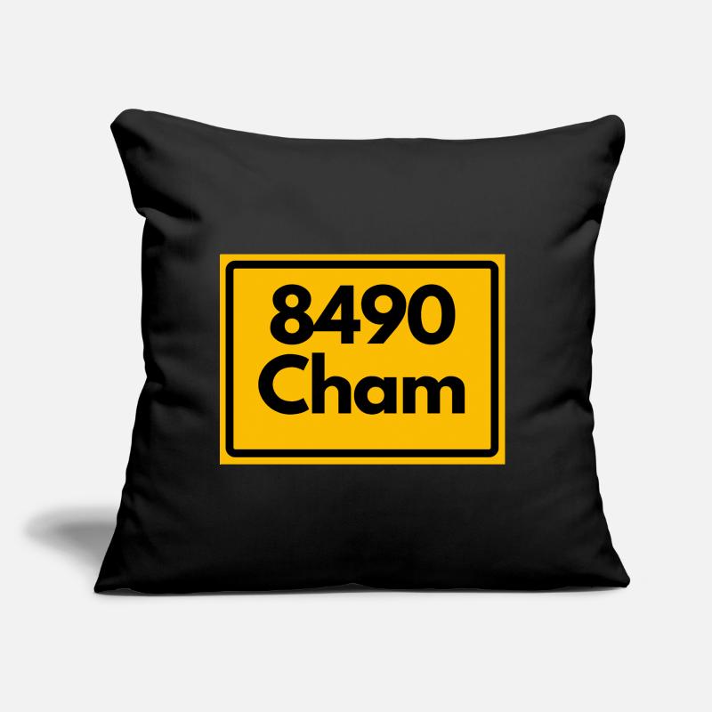 OLD POSTCODE POSTCODE RETRO 8490 CHAM HEIMATSTOLZ Sofa pillow with filling 45cm x 45cm