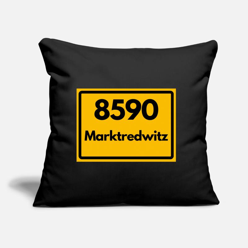 OLD POSTCODE ZIP CODE 8590 MARKTREDWITZ HEIMAT Sofa pillow with filling 45cm x 45cm