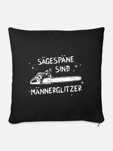 Männerglitzer - Sofakissen mit Füllung 45 x 45 cm - Schwarz
