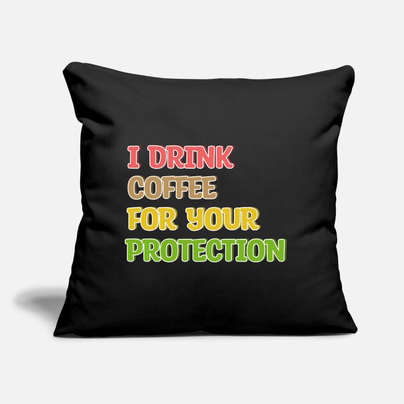 Coffee Drinking Statement Coffee Drinker Humorous Sofa pillow with filling 45cm x 45cm