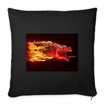 DRAGON SNAKE SUGAAR - Sofa pillow with filling 45cm x 45cm - black - Front