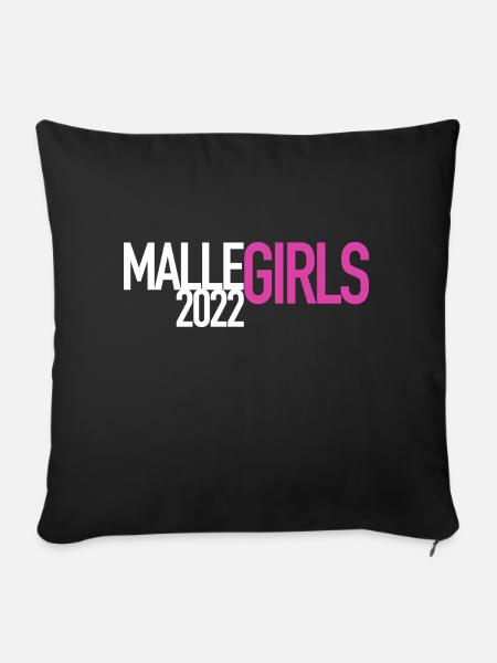 Malle#05 - Sofakissen mit Füllung 45 x 45 cm - Schwarz