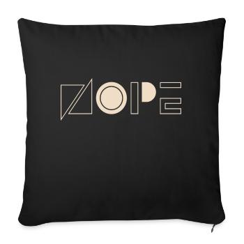 NOPE - ne soyez pas un béni-oui-oui! - Coussin et housse de 45 x 45 cm - noir - Devant