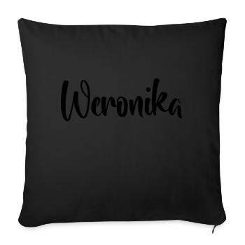 Nom - Weronika - Coussin et housse de 45 x 45 cm - noir - Devant