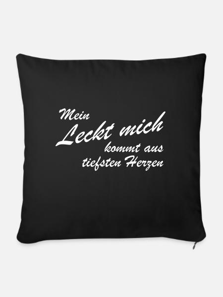 mein "leckt mich" kommt aus tiefsten herzen - Sofakissen mit Füllung 45 x 45 cm - Schwarz