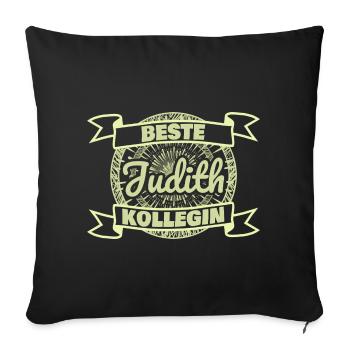 Arbeitskollegin Judith - Sofakissen mit Füllung 45 x 45 cm - Schwarz - Vorne