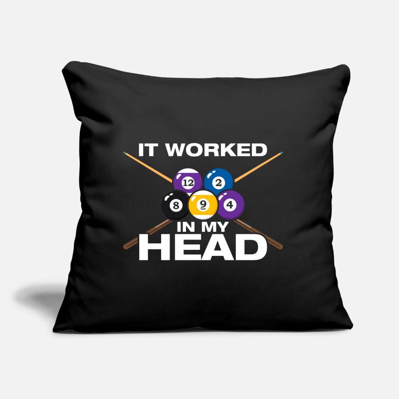 It worked funny billiards billiards player Sofa pillow with filling 45cm x 45cm
