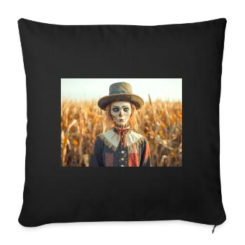 The scarecrow the First Companion Found - Sofa pillow with filling 45cm x 45cm - black - Front
