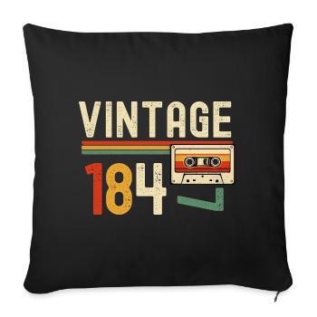 Vintage 84 Cassette Retro - Sofa pillow with filling 45cm x 45cm - black - Front