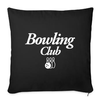 Bowling Club - Sofa pillow with filling 45cm x 45cm - black - Front