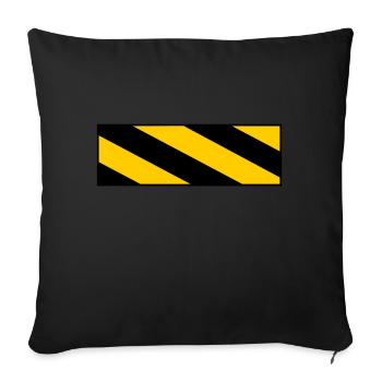warning sign - Sofakissen mit Füllung 45 x 45 cm - Schwarz - Vorne