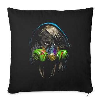 graffiti - Sofa pillow with filling 45cm x 45cm - black - Front