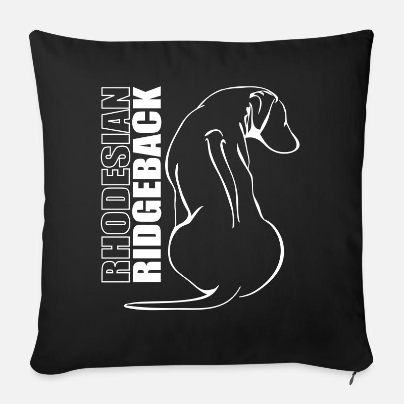 RHODESIAN RIDGEBACK PROFIL Wilsigns - Sofakissen mit Füllung 45 x 45 cm - Schwarz