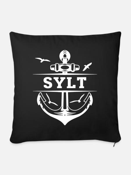 Sylt - Sofakissen mit Füllung 45 x 45 cm - Schwarz
