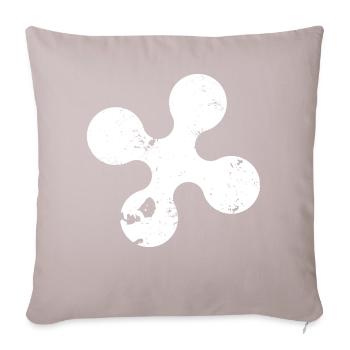 Croix de Lombardie - Coussin et housse de 45 x 45 cm - taupe clair - Devant