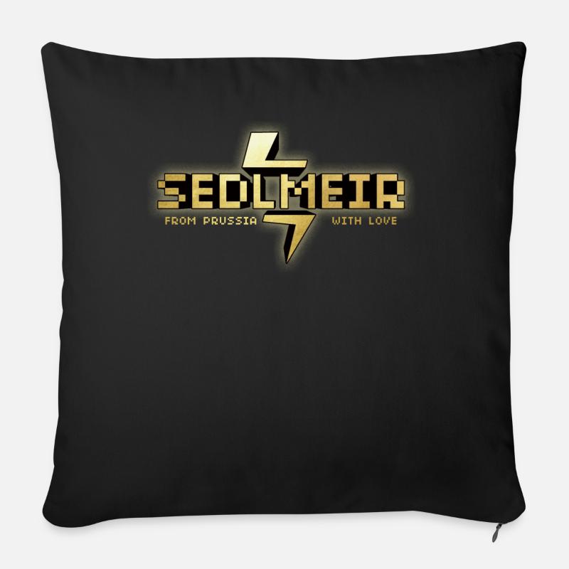 SEDLMEIR FROM PRUSSIA WITH LOVE - Sofakissen mit Füllung 45 x 45 cm - Schwarz