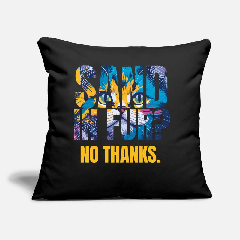 Farbenfrohes Splash Art Katzendesign Sofakissen mit Füllung 45 x 45 cm