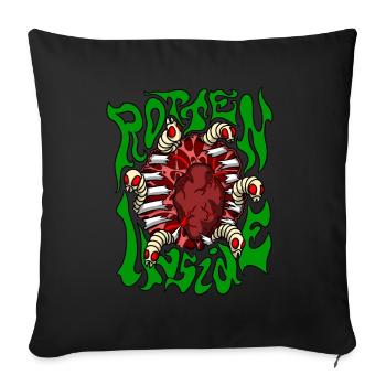 Rotten - Sofa pillow with filling 45cm x 45cm - black - Front