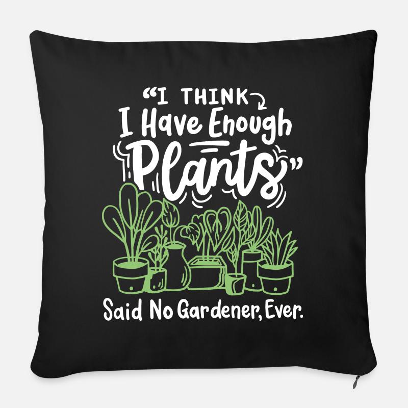 Gartenarbeit Pflanzen Gärtner - Sofakissen mit Füllung 45 x 45 cm - Schwarz