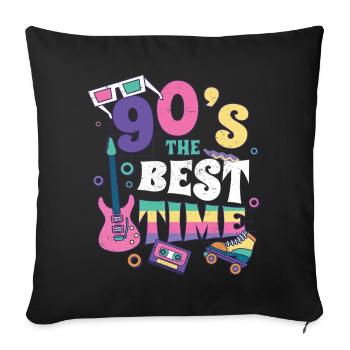 années quatre-vingt-dix - Coussin et housse de 45 x 45 cm - noir - Devant