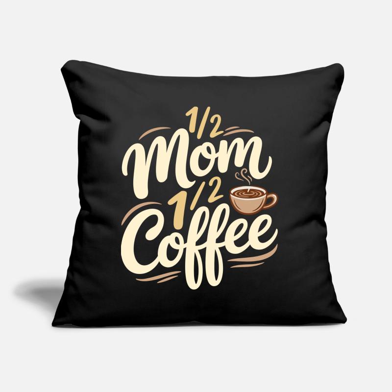 Mutter Koffein Halb Mama Halb Kaffee Sofakissen mit Füllung 45 x 45 cm