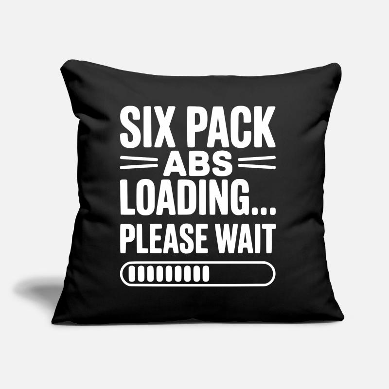 Six Pack Abs Loading... Please Wait Sofa pillow with filling 45cm x 45cm