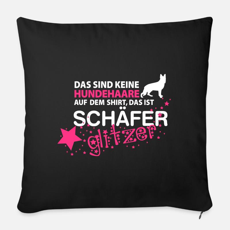 Schäfer Glitzer - Sofakissen mit Füllung 45 x 45 cm - Schwarz