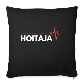 nurse - a nurse - Sofa pillow with filling 45cm x 45cm - black - Front
