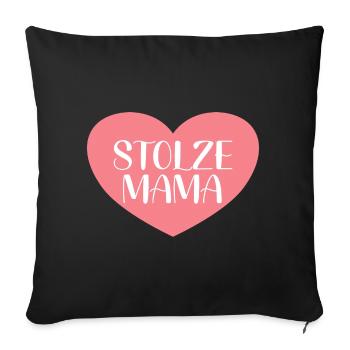 Stolze Mama - Sofakissen mit Füllung 45 x 45 cm - Schwarz - Vorne