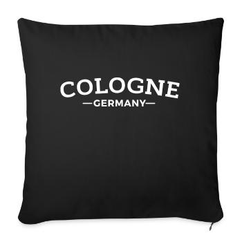 Cologne Köln Meine Stadt Geschenkidee - Sofakissen mit Füllung 45 x 45 cm - Schwarz - Vorne