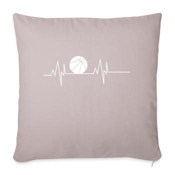 Rythme cardiaque de basket-ball - Coussin et housse de 45 x 45 cm - taupe clair - Devant