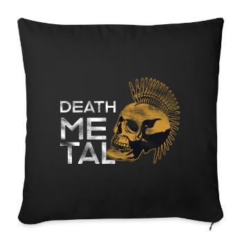 Métal lourd - Coussin et housse de 45 x 45 cm - noir - Devant