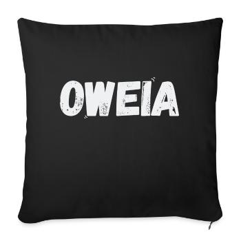 Oweia - Sofakissen mit Füllung 45 x 45 cm - Schwarz - Vorne