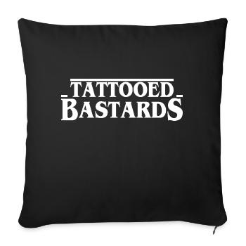 bâtards tatouésCosmétiques de maquillage tatoués à l’encre - Coussin et housse de 45 x 45 cm - noir - Devant